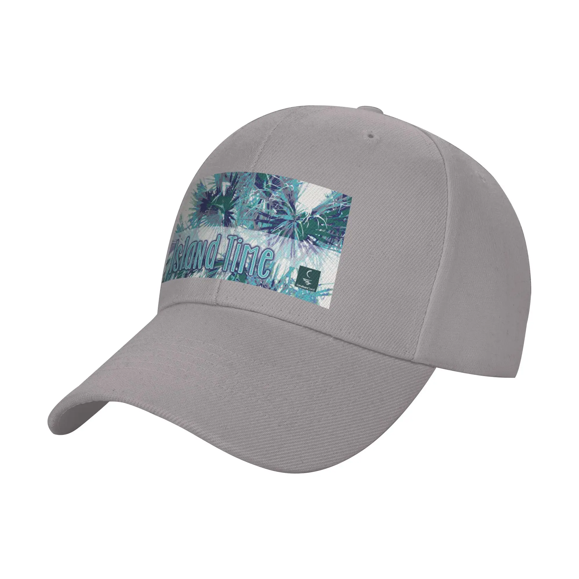 Island Time on Cerulean Coast Turquoise Trendy Baseball Cap Truck Driving Fashion Cap Baseball Cap
