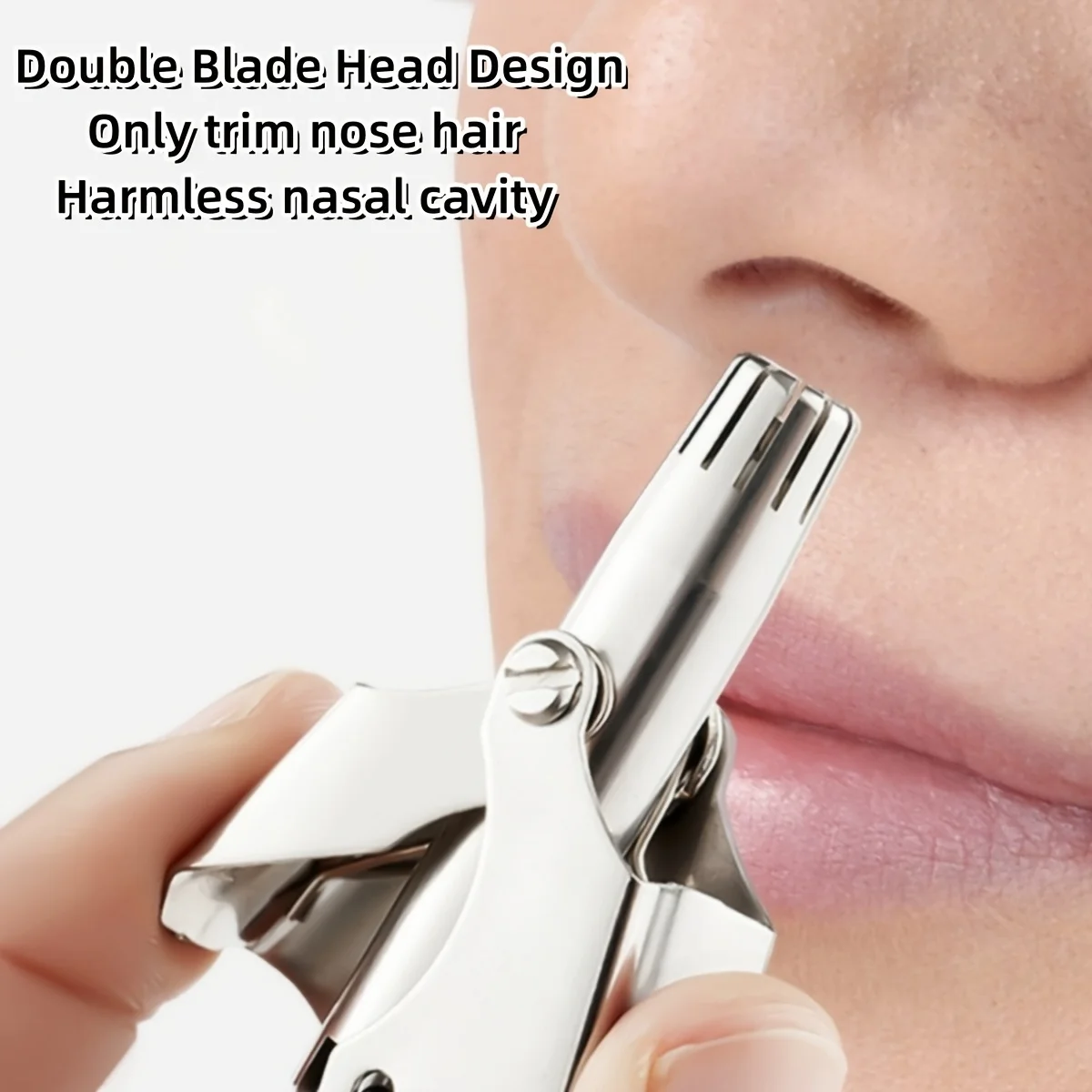 LISI Nose Hair Trimmer for Men Stainless Steel Manual Shaver Suitable for Nose Hair Razor Washable Portable Ear Hair Trimmer