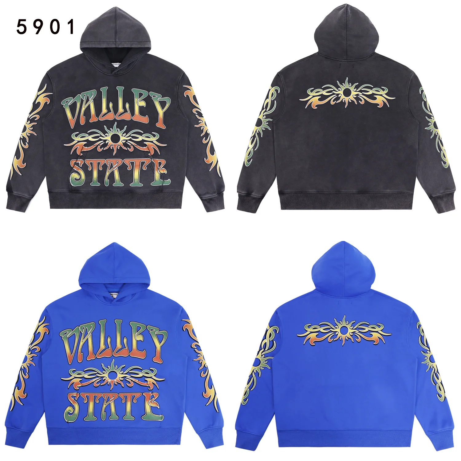 

V Forever Valley Drs Винтажная толстовка с буквенным принтом Waed Fce Модная мужская повседневная одежда длиной до плеч Све