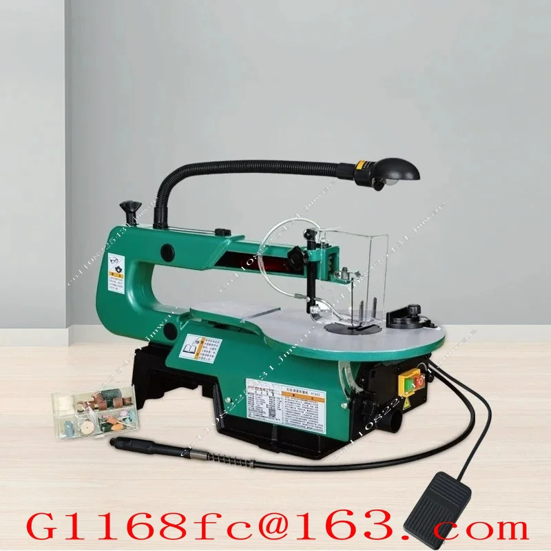 Benchtop Curve Saw 16 Inch H1602 Household Wire Saw Carved Latte Saw Metal Board Cutting with Pedal