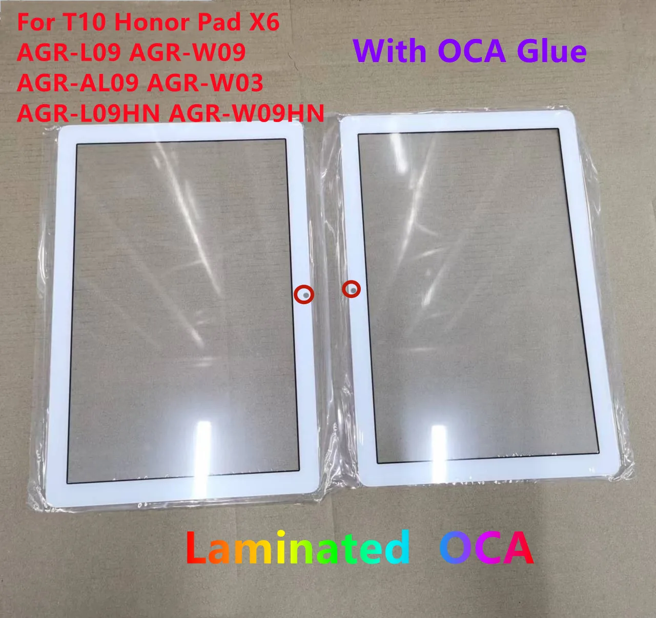 New Original For Huawei Matepad T10 / Honor X6 AGR-L09 W09 AL09 W03 L09HN W09HN Touch Screen Front Glass Panel + Laminated OCA