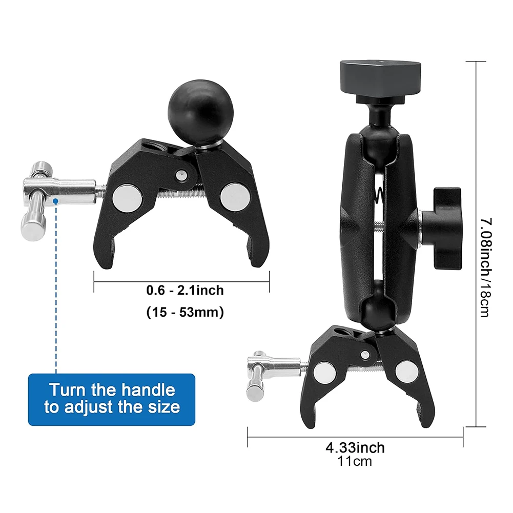 

For Starlink Mini Clamp Bracket Kit Adjustable Pole Mount RV Mount for RV Ladders Roof Rack Balcony
