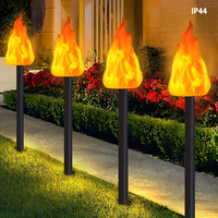 1/2pcs Solar LED Flame Lights Flickering Flame Garden Lamps Outdoor Decor in Gardens Lawns Courtyards Landscaping Lawn Light