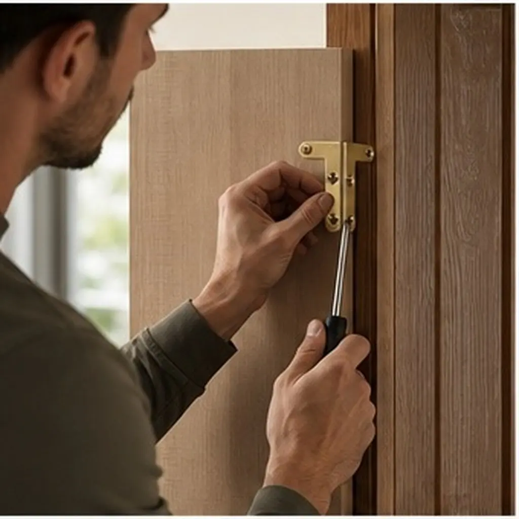 4Sets Copper Secret Door Hinge Attic Ladder Hinge Wear Resistant 360 Degree Pivot Door Hardware Concealing Hinges