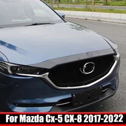 For Mazda CX-8 CX8 CX-5 2017-2022 ABS chrome Red Front Grille Grill Hood Engine Cover Trim Exterior decoration Car Accessories