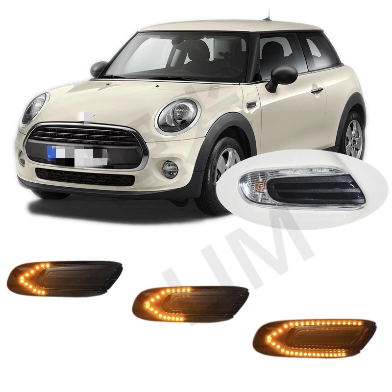 for MINI F56 John Cooper One First 3 Doors 2013 2014 2015 2016 2017 2018 2019 Dynamic LED Side Marker Turn Signal Light Lamp