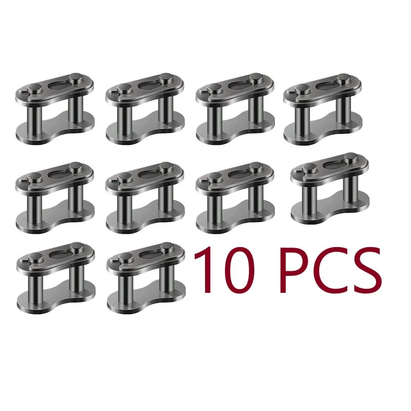 

10pcs #415 Chain Master Links, Steel Alloy Heavy Duty Roller Chain Connector Links for Bike Motorcycles Bicycle Karting Pit ATV