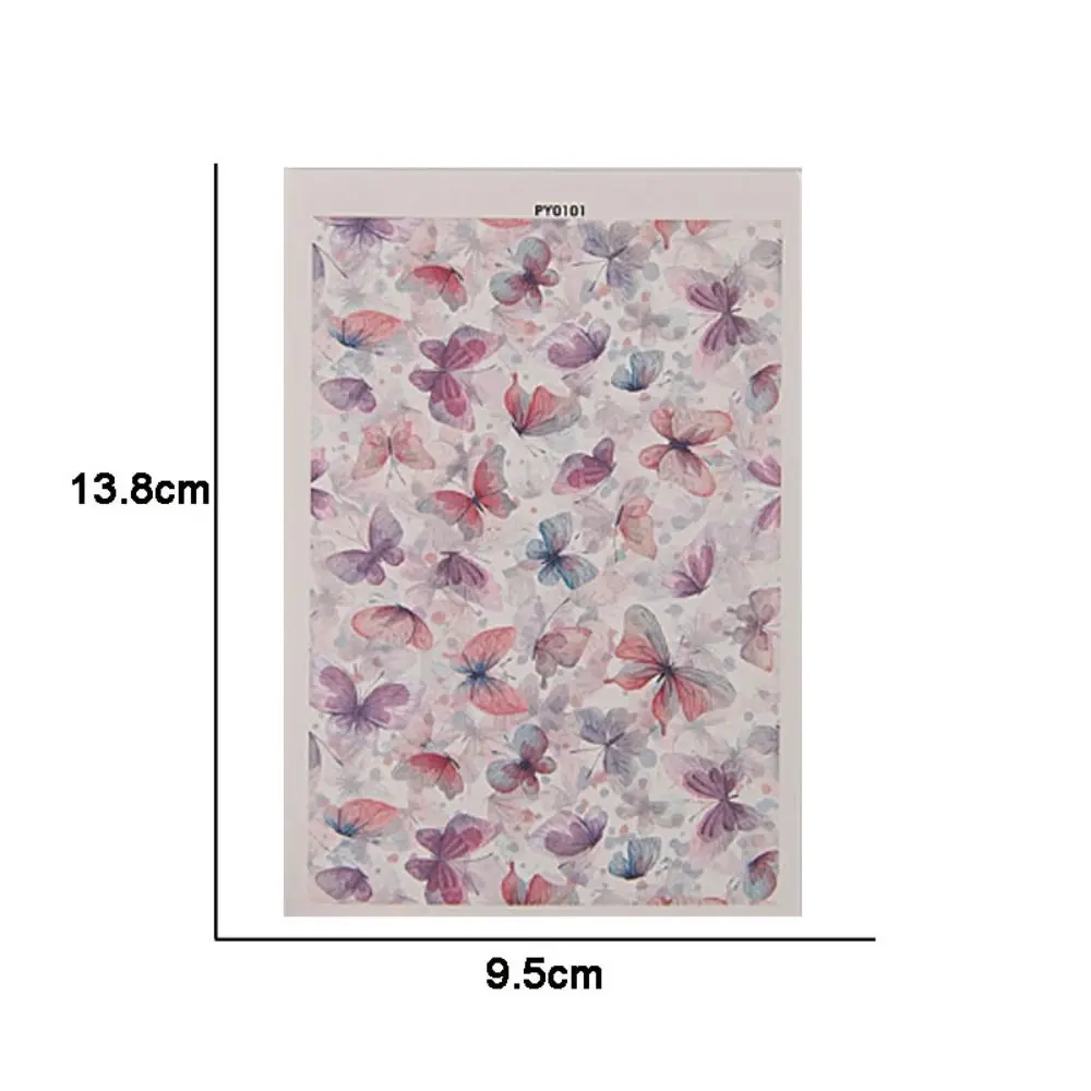 Water Soluble Pottery Painted Transfer Paper Disposable Butterfly Pattern Pottery Stickers Decal Paper Watercolor