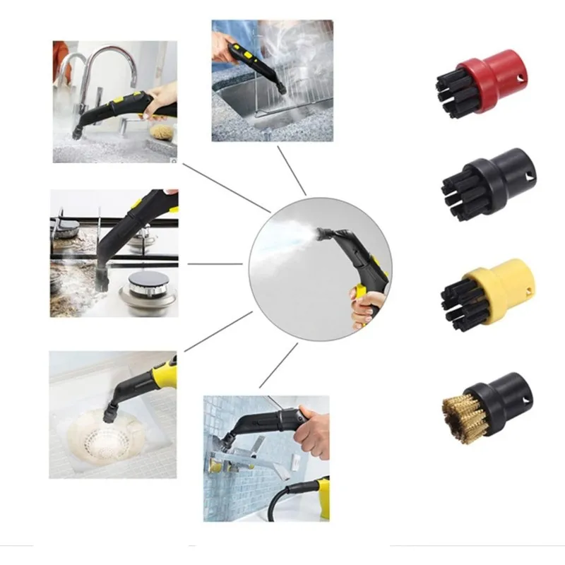A88M For Karcher SC1 SC2 SC3 SC4 SC5 SC7 Handheld Steam Cleaner Replacement Brush Head Nozzle For Removing Stubborn Stains