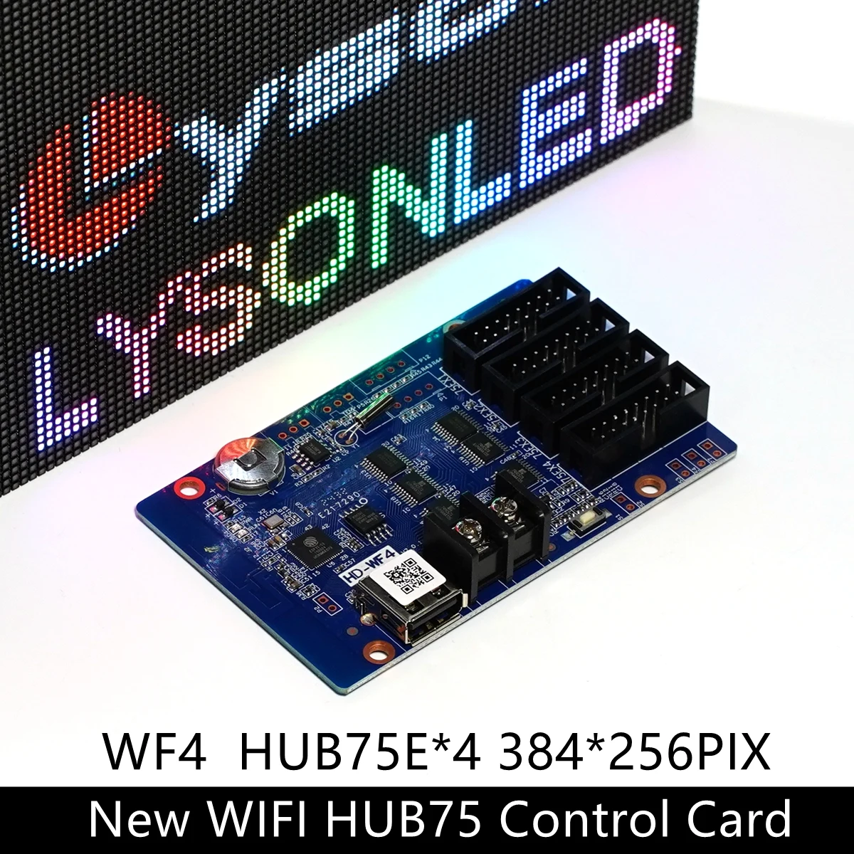 HD-WF4 Huidu WIFI Jednokolorowa tablica LED Karta tekstowa Animacja słowna Obsługa słów P4 P5 P10 RGB Panel Matrix HUB75E Porty