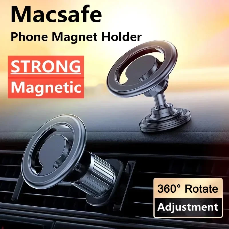 for Magsafe Magnetic Car Phone Holder Stand Magnet Car Mount Support GPS Mobile Bracket in Car for iPhone 15 14 Samsung Xiaomi