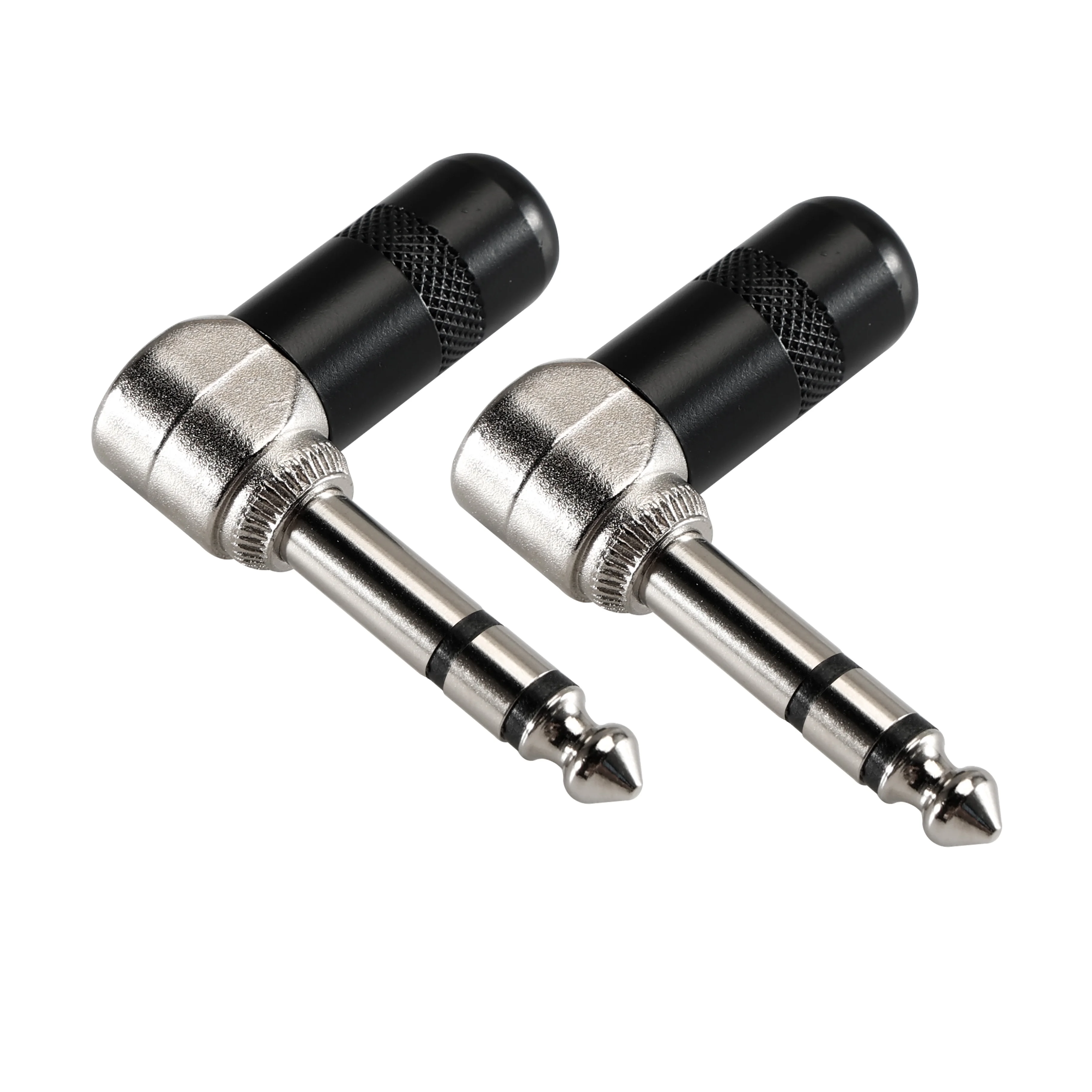 Right Angle 6.35mm 1/4 TS Mono Jack To Electrical Adapter Mic Guitar Headphone Audio Adapter Cable Plug Connectors