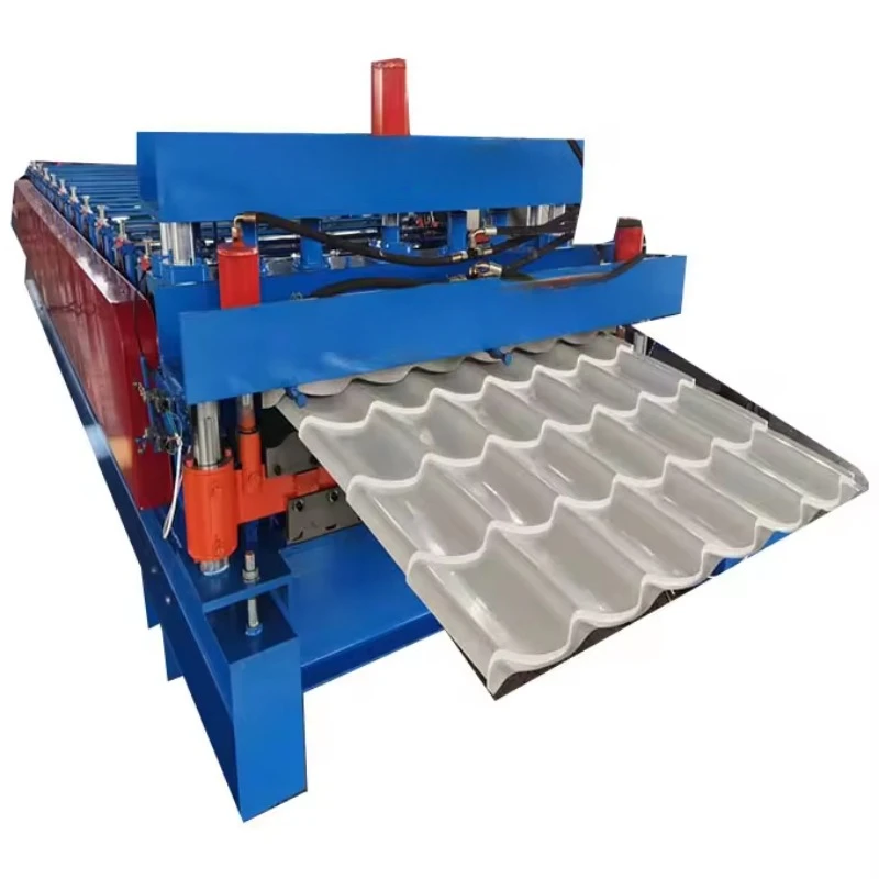 Glazed Roof Tile Roll Forming Construction Machine Tile Making Machinery