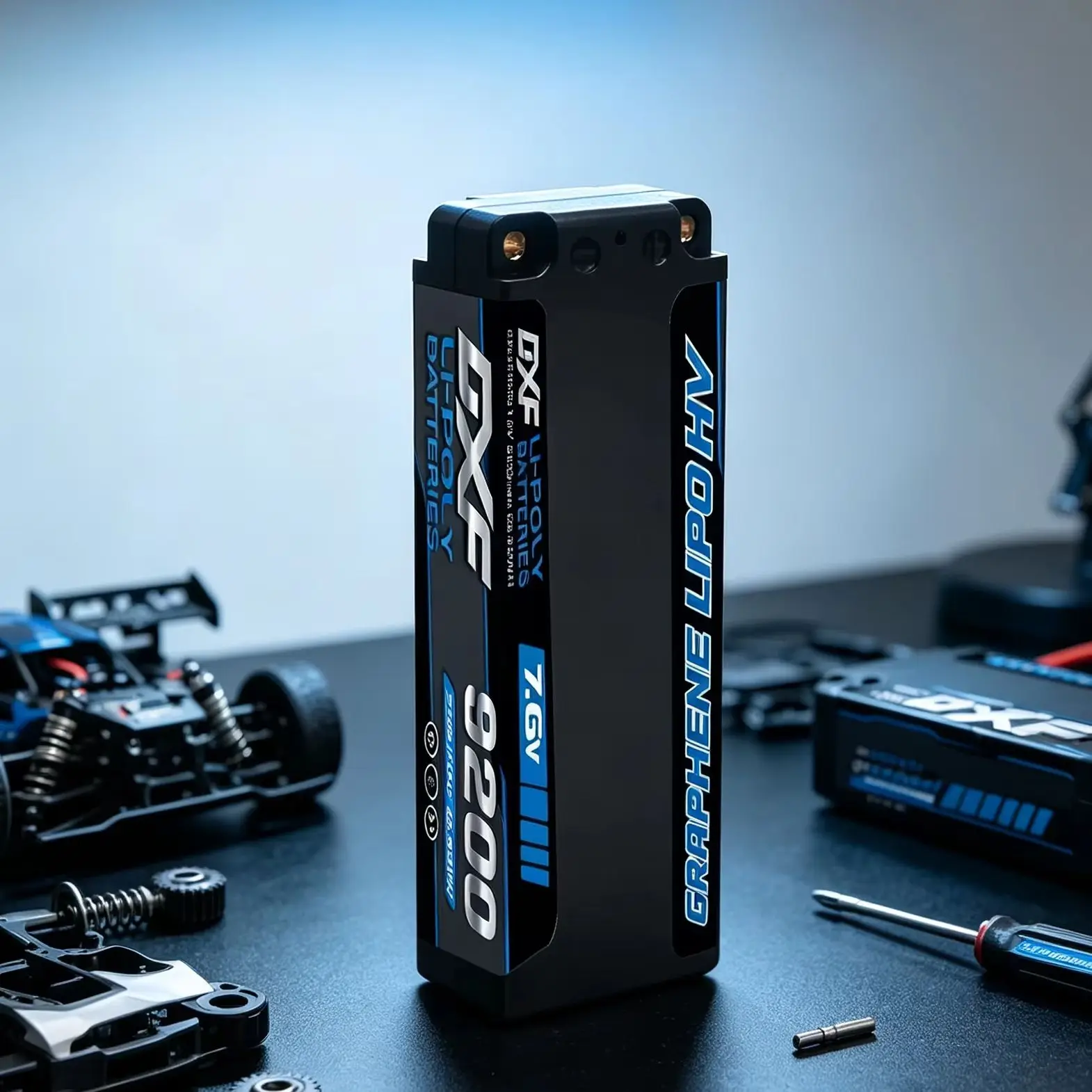 9200mAh 7.6V 2S Lipo-Akku 130C 5mm T-Stecker Hardcase für 1/10 Buggy Truggy Offroad Boot Auto LKW RACING Helikopter