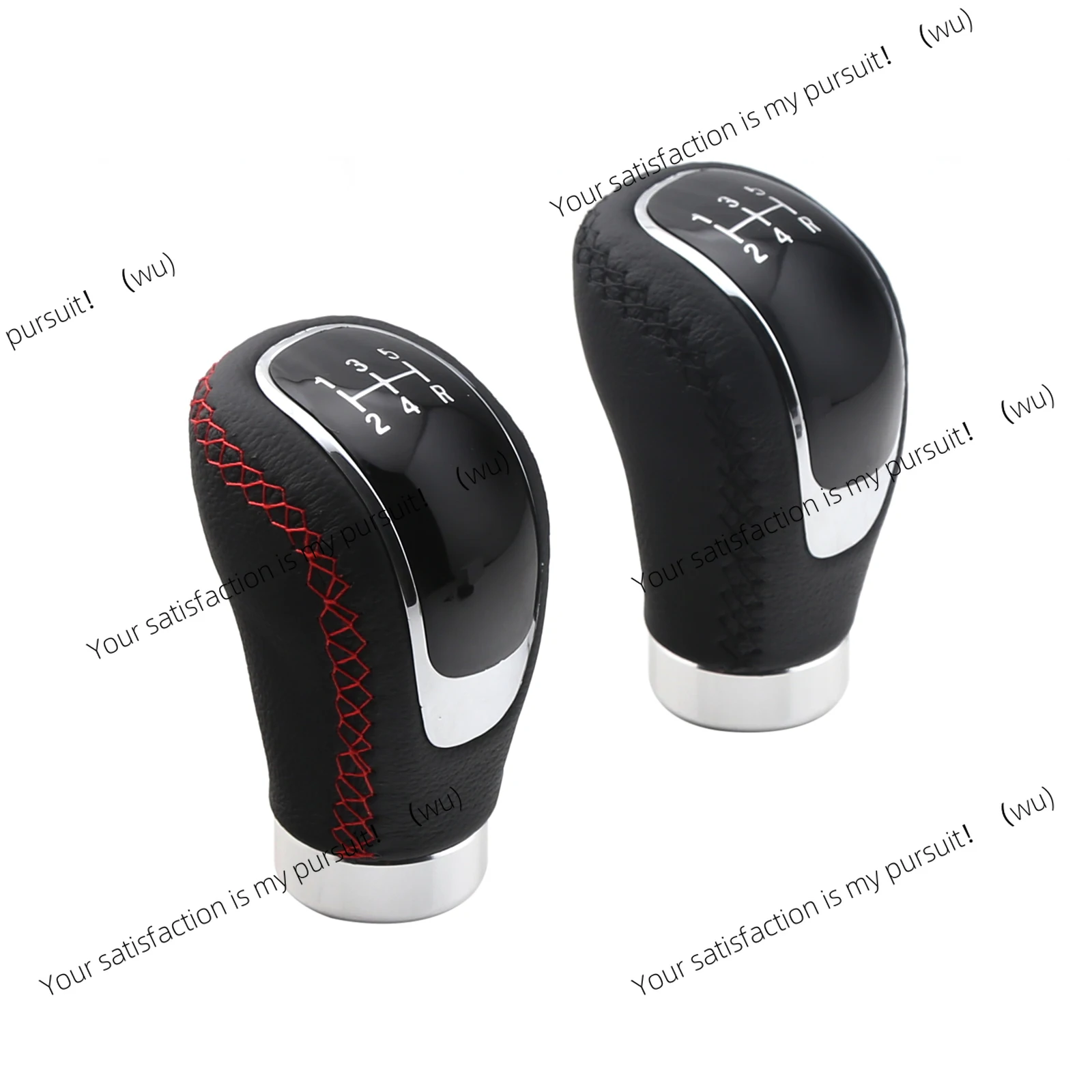 Universal 5-Speed Gear Shift Knob Leather Shifter Lever for Manual Transmission Cars Anti-Slip Ergonomic Design Auto Accessories