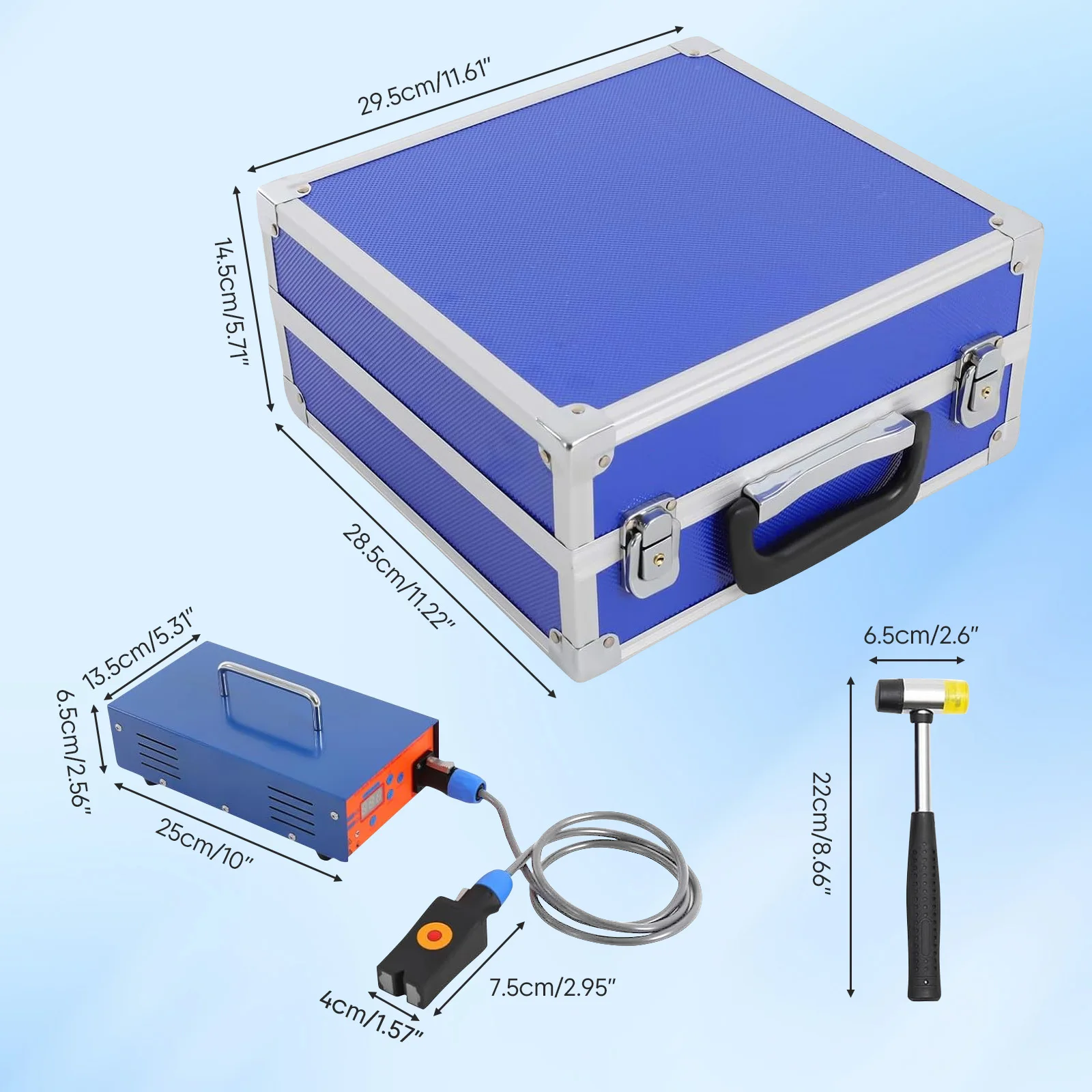 1000W Elektromagnetischer Induktions-PDR-Heizer für Autos, Werkzeug zur Dellenreparatur, Universelle Lackfreie Dellenreparaturmaschine, Hochleistungs-Magnetinduktions-Dellenentferner, Hot-Box-Werkzeugset mit Digitalanzeige – Detail 1