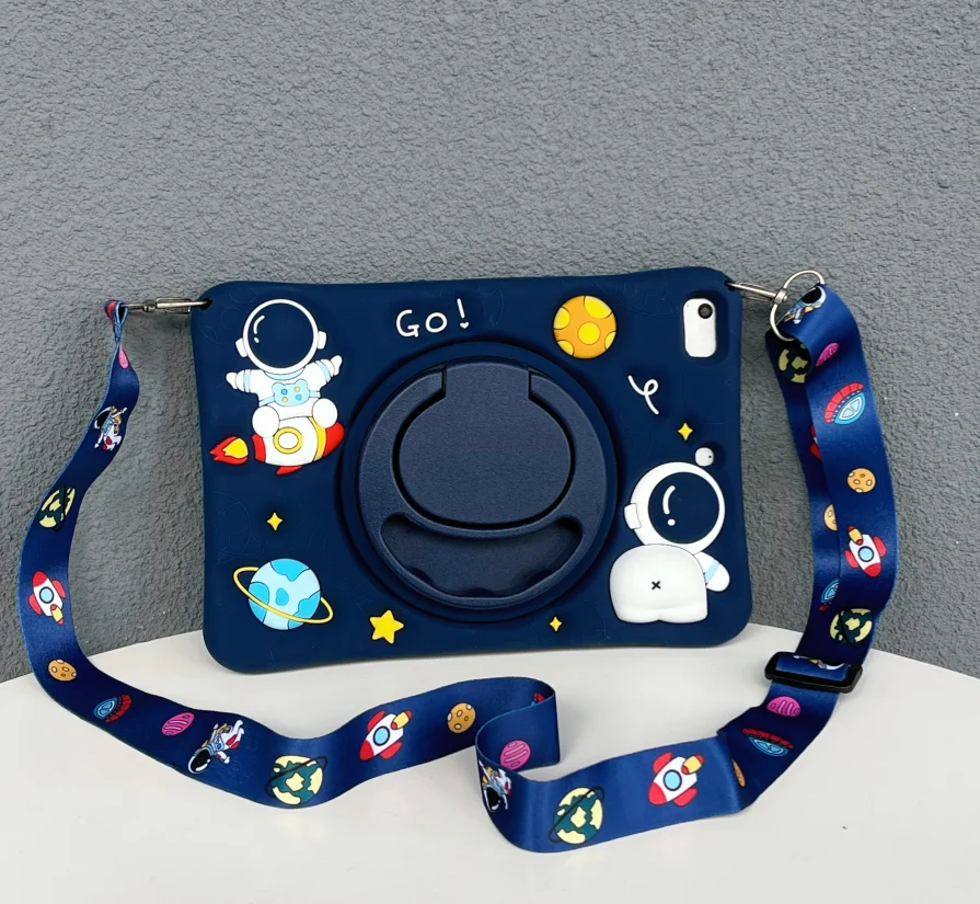 Soft Silicone Tablet Case For Samsung Galaxy Tab A9+ SM-X210 X215 A9 SM-X110 A8 10.5 X200 T220 Cute Astronaut Shockproof Cover