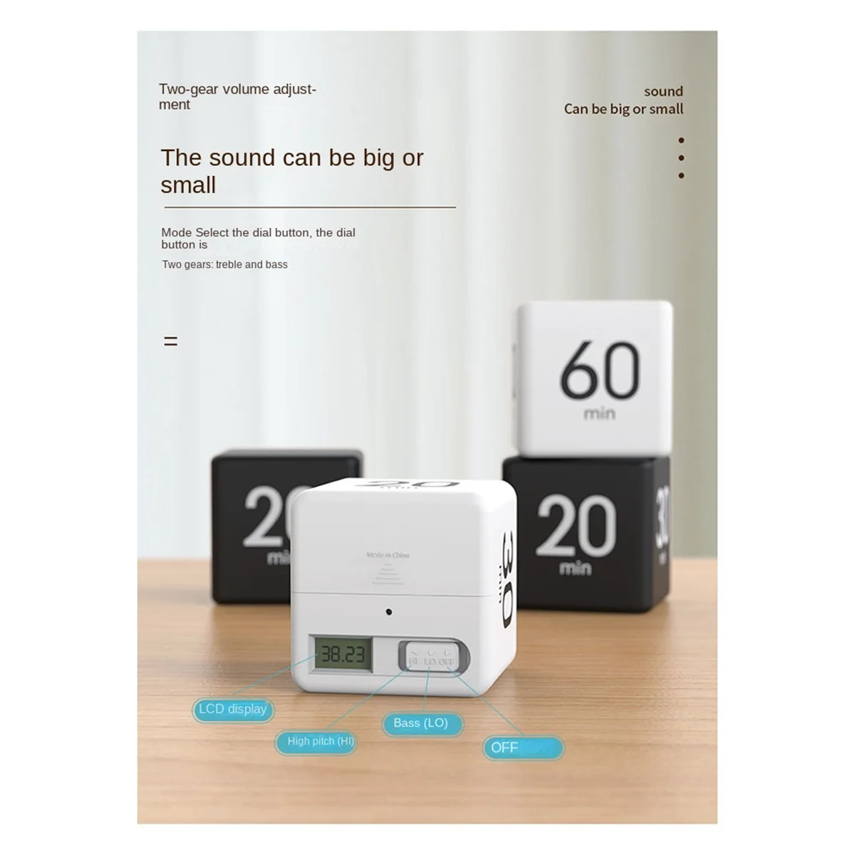 Smart Time Study Time Cooking Countdown Reminder Mini Kitchen Alarm Clock Self-Discipline Time Management Time,