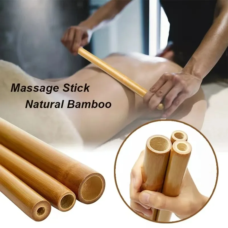 Natural Bamboo Massage Stick Wood Therapy Stick Gua Sha Massage Wood Therapy Tools for Body Contour Cupping Gua Sha Massager