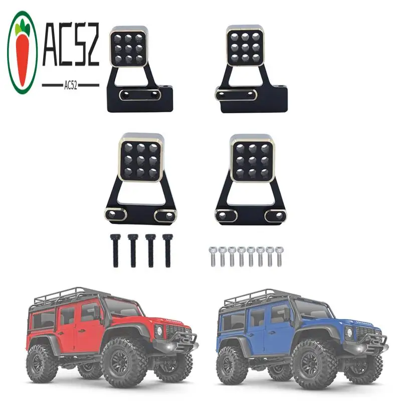 

AC52-4Pcs Brass Front And Rear Shock Mounts 9726 For TRX4M TRX-4M 1/18 RC Crawler Car Upgrade Parts Accessories