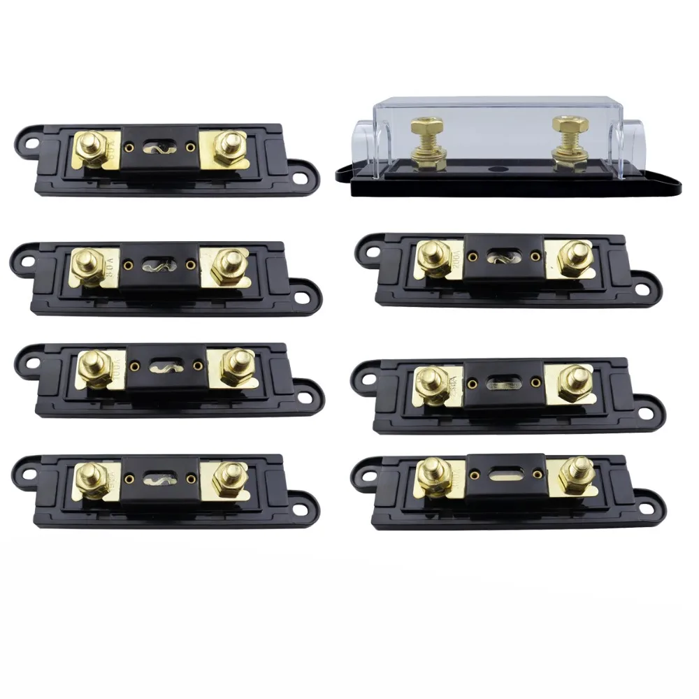 Auto Accessories Bolt-on Fuse Holder Transparent ANL Fusible Link 50A/80A/100A/250A/300A Car Fuse Box