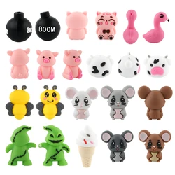 Kovict 5/10pcs New Stereoscopic Model Silicone Focus Animals Beads For Jewelry Making DIY Bracelets Jewelry Key Chain Accessorie