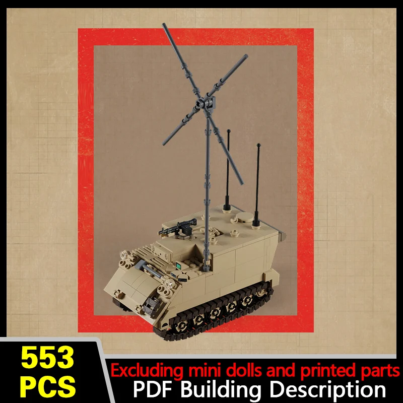 M577A3 Command Post Vehicle Model MOC Building Bricks War Equipment Modular Technology Gifts Holiday Assemble Toys Suit Display