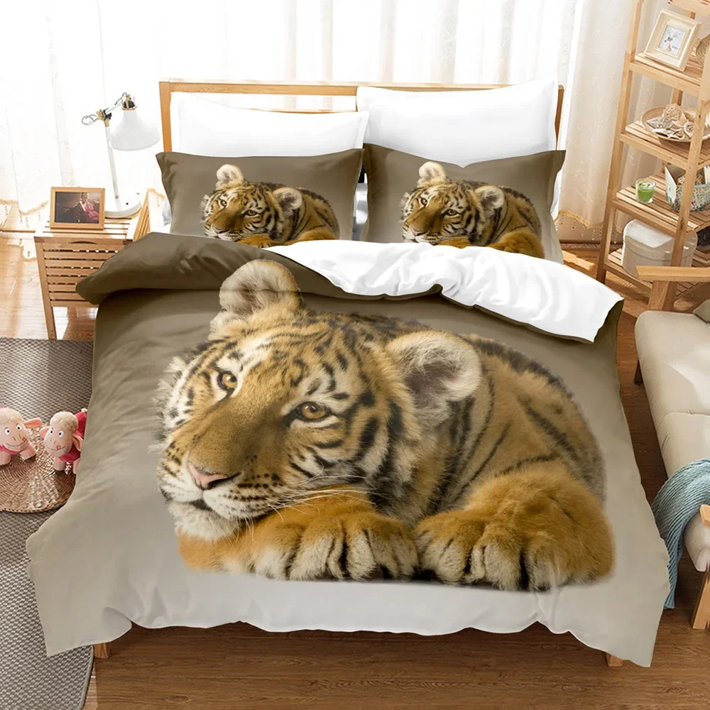 

3D Tiger Bedding Set Adults Dropship Duvet Cover Set Kids,twin Full Queen King Bedroom Bed Cover Sets Luxury Housse De Couette