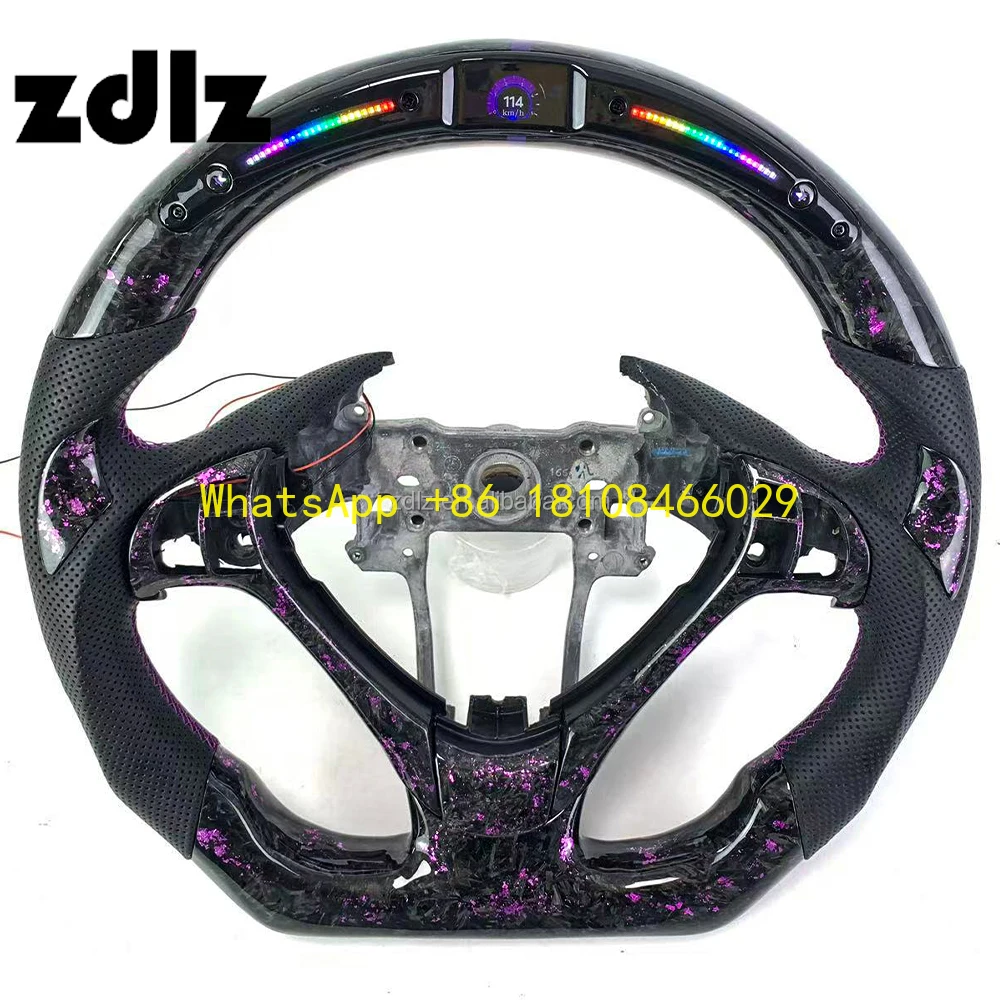 

LED Display Purple Powder Forged Carbon Fiber Steering Wheel for Acura TL TLX TSX MDX YD2 YD3