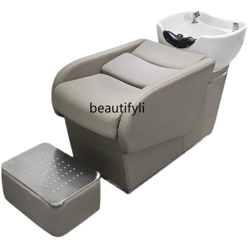 Massage Pillow Ceramic Basin Shampoo Chair Beauty Shampoo Chair Punching Bed Hydrotherapy Bed