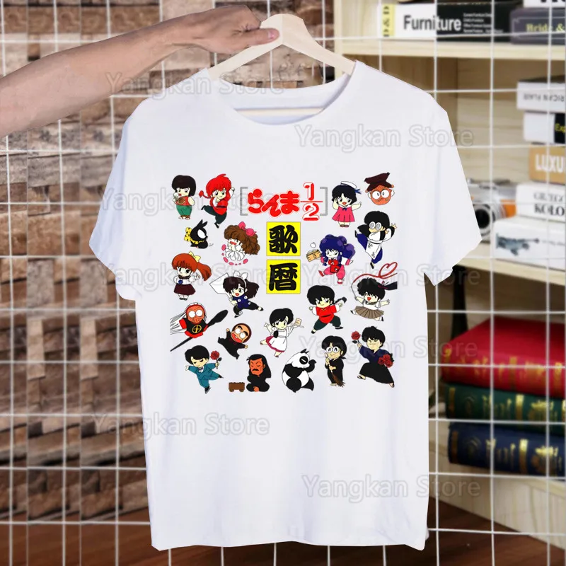 Ranma 12 T-shirts Summer Men/Women Hip Hop Funny Print Ranma 1⁄2 Tshirt Streetwear T Shirt Short Sleeve Tee Top