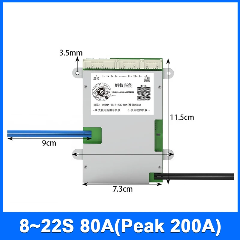 8 Đến 22S Kiến BMS Pin Lithium Ban Bảo Vệ Li-ion Lifepo4 40A 80A 120A 180A 240A Bluetooth Thông Minh wirhout Màn Hình LCD