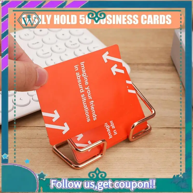 

6 шт. комплект визитных карточек для стола, небольшой металлический держатель для визитных карточек, набор подставок для офисного рабочего стола для женщин и мужчин