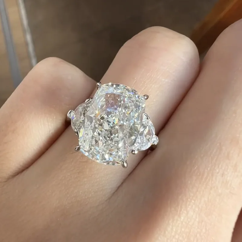 new-100-s925-silver-9-13-white-g-color-pigeon-egg-high-carbon-diamond-ring-fashion-ring-wedding-jewelry