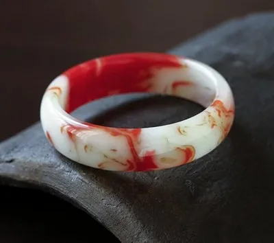 

Браслет из натурального нефрита с изображением цыпленка и крови, двухцветный, 54-64 мм, элегантное ювелирное изделие принцессы для матери подруги