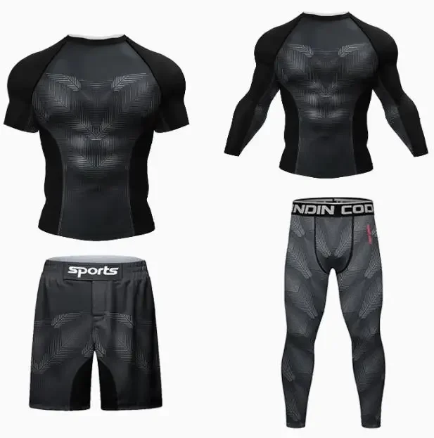 مجموعات دي survêtement d'entraininement Rashguard pour enfants، combinaison de sport pour figurines، uniforme de grappin