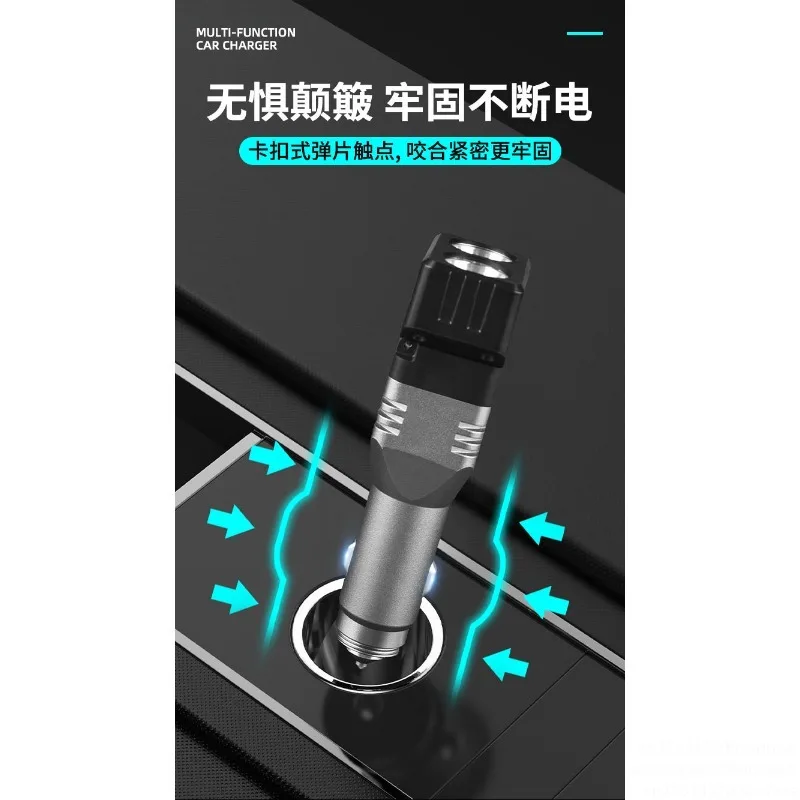 LED Flashlight MINI Car Chargeable Lantern Torch Powerful Lamp Built-in Li-ion Battery Car Cigarette Lighter Socket Light