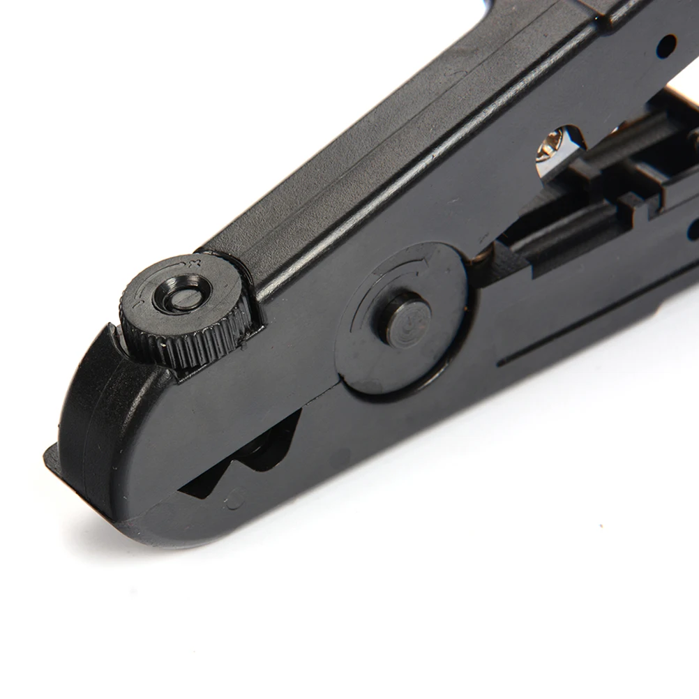 

Multi Functional Cable Pliers Wire Stripping Tool Network Line Pliers Adjustable Stripper Portable With Spring Black