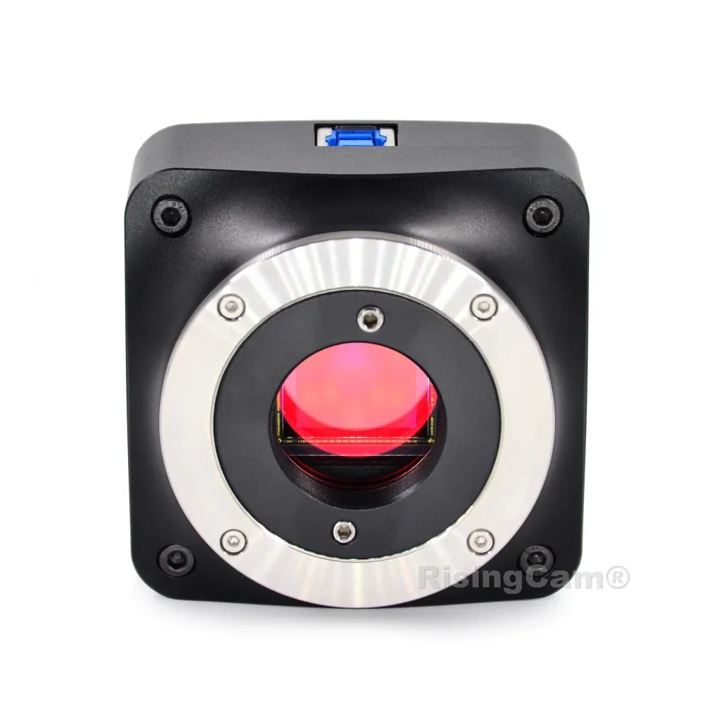 كاميرا RisingCam عالية الدقة 45 ميجابكسل 4/3 بوصة مستشعر CMOS USB3.0 كاميرا مجهرية رقمية لمجهر بريتفيلد ثلاثي العينيات #6