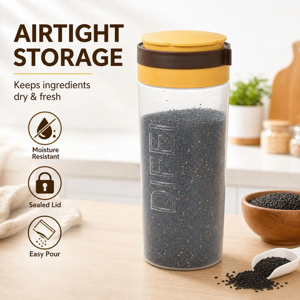 Plastic Flour Shaker Detachable Perforated Shaker Lid Seasoning Shaker Baking Supplies Rotary Mixing Chamber