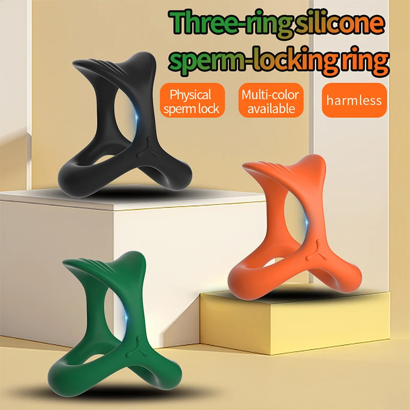 Bondage Penis Ring Sleeve Silicone Chastity Cage Cockring Sex Toy Fors Men Gay Delay Ejaculation Strong Erection Penis Extender