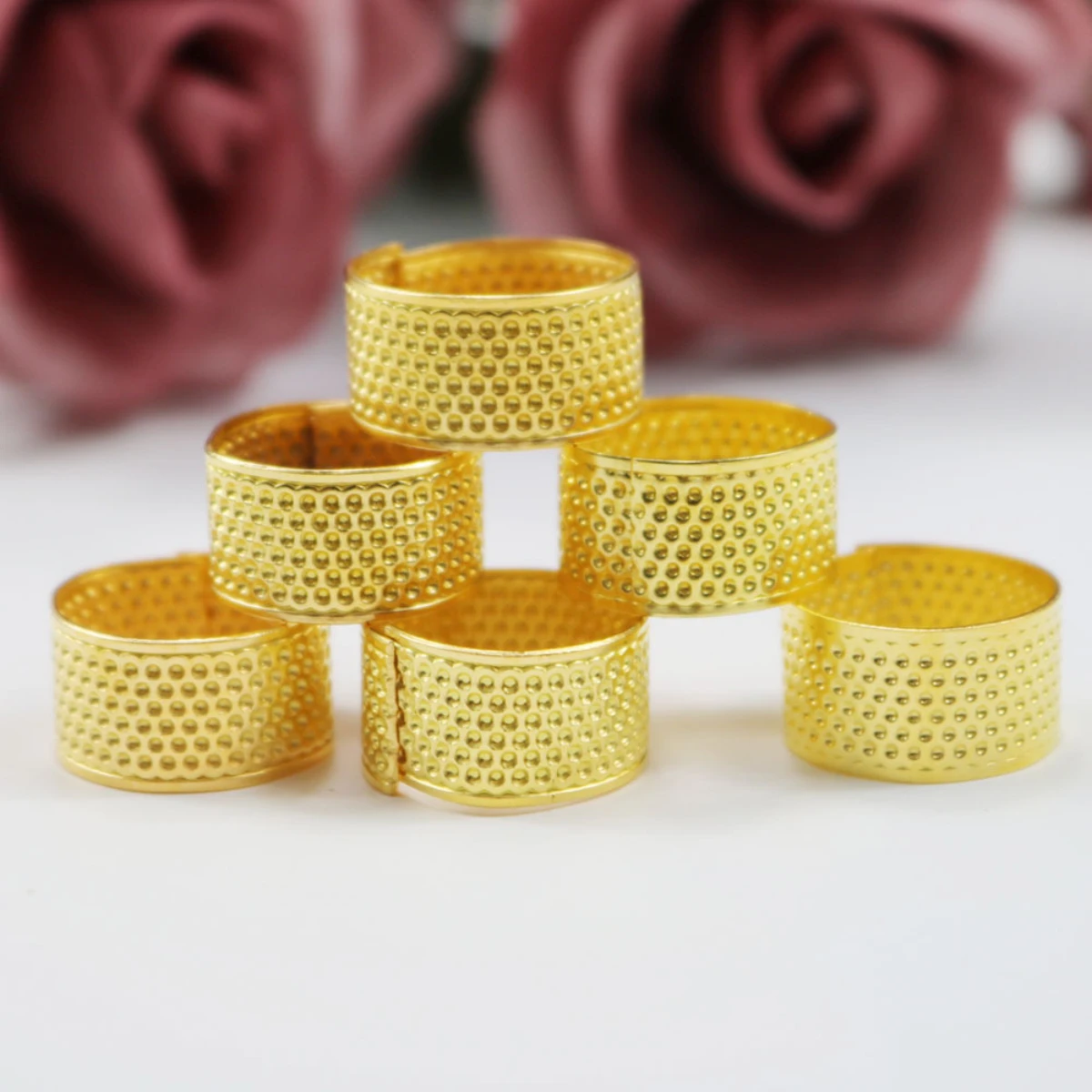 Home needlework, handmade top needle hoop, sewing tool, ring, copper top needle embroidery collar, gold needle press, top needle