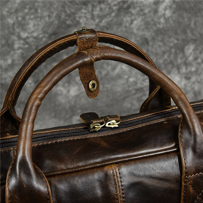 Laptop Men's Briefcases Travel Shoulder Handbag Leisure Briefcases Packing Cube Leather Bags Maleta E Maleta MHGWB
