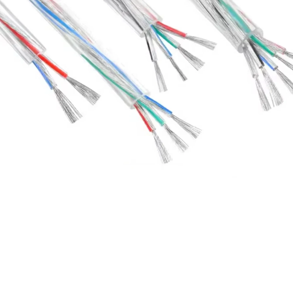 

Прозрачный многожильный силовой кабель. 4-жильный провод с луженой медной изоляцией для домашнего использования — экологически чистая проводка светодиодных вывесок.