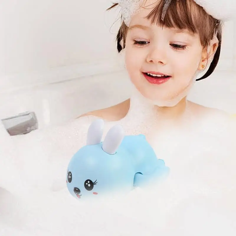 

Bunny Bath Toys Clockwork Animal Shower Toys Cute Animal Bathtub Toy Girl Boy Bathroom Interactive Toys For Swimming Pools