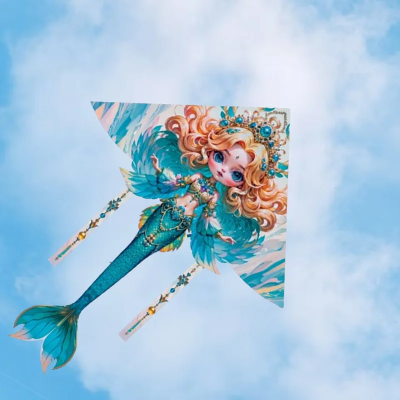 จัดส่งฟรี Mermaid Kite เกมกลางแจ้งสวนบินผู้ใหญ่ Kite Professional acrobatic Kites Flying Dragon Professional Kite