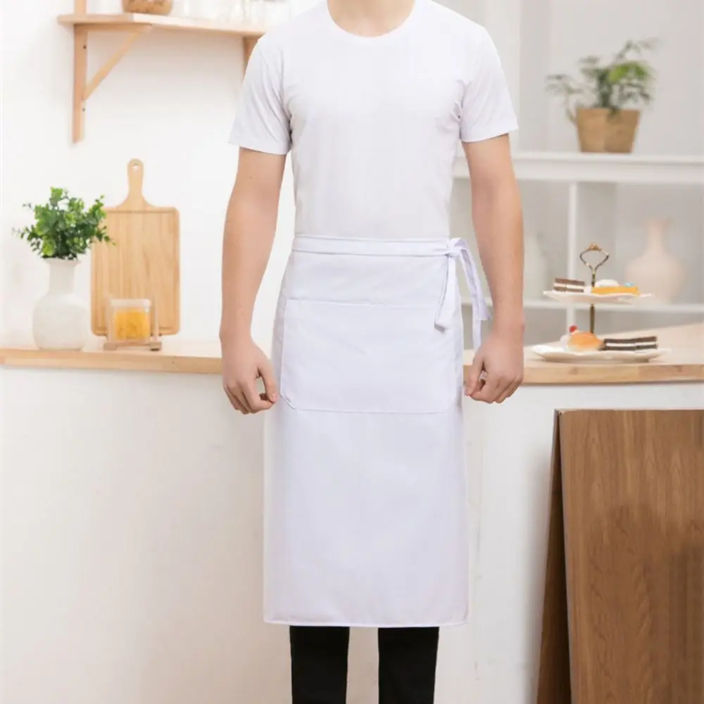 Antifouling halve schort verstelbaar veterontwerp chef-kok uniform unisex met zakken ober taille schort keukengebruik