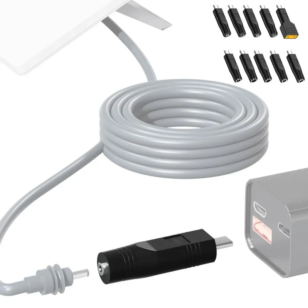 PD 100W USB Type C to DC Converter Fast Charging Plug and Play Laptop Power Supply Adapter Stable Safe Connector Electric Drill