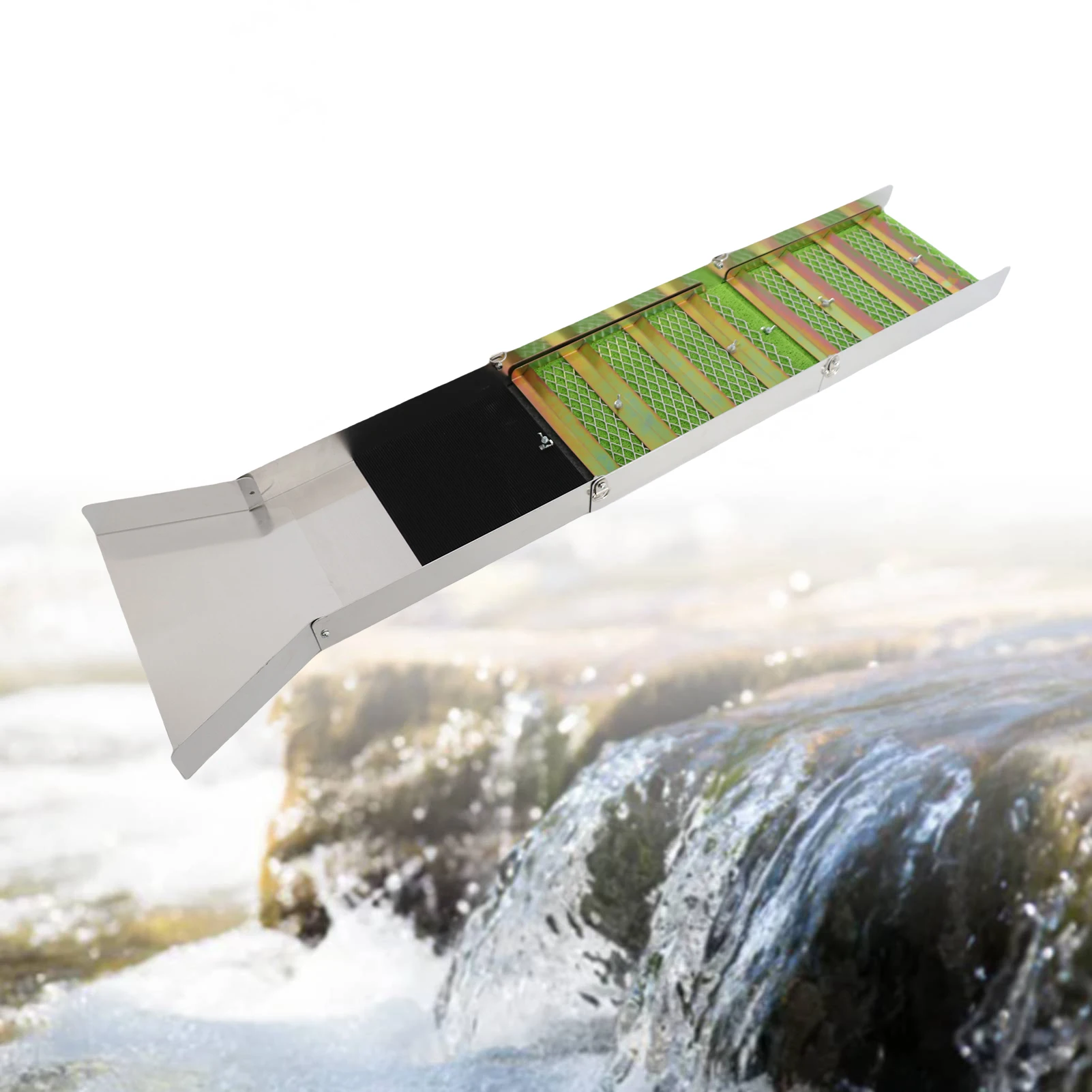 

Портативная коробка для ударов, инструмент для промывки золота, легкая структура, алюминиевый сплав, легко носить с собой, для рек, струм для горнодобывающей промышленности