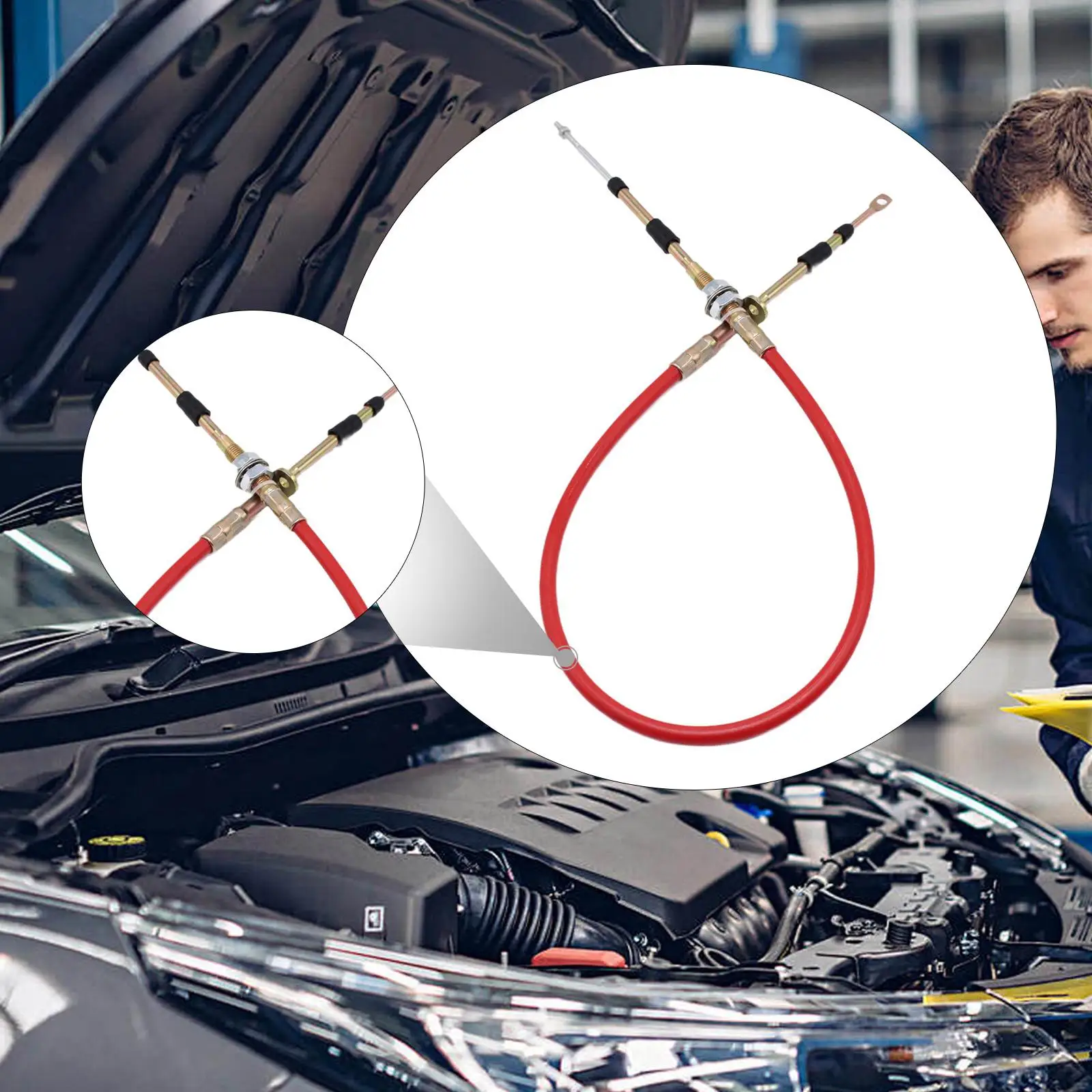 

Кабель переключения передач, автоматическая коробка передач, красный, высокопроизводительный, профессиональный, прочный, замена, длина 4 фута для B&M